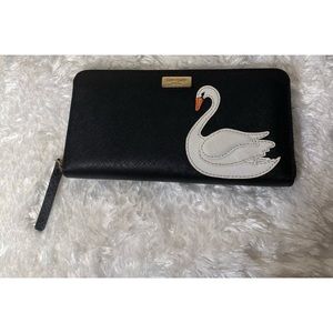 Kate Spade Swan zip around wallet